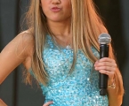 Miley Cyrus performs as 'Hannah Montana' in Bryant Park as part of the 'Good Morning America' Summer Concert Series. With hundreds of young girls in the crowd, producers said that it was the biggest audience they'd ever had for the show.
<P>
Picture by: Jennifer Mitchell  <br>
<P>
<B>Ref: MJNY 220607 A<B/>
<P>
<B>Splash News and Pictures</B><br>
Los Angeles:	310-821-2666<br>
New York:	212-619-2666<br>
London:	207-107-2666<br>
photodesk@splashnews.com<br>
www.splashnews.com